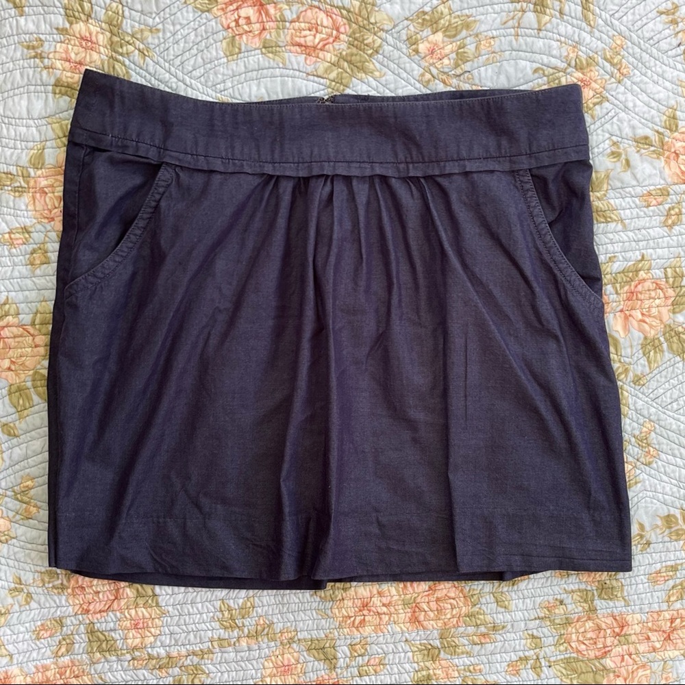 J. Crew Denim Calvary Skirt pleated A-line skirt size 10